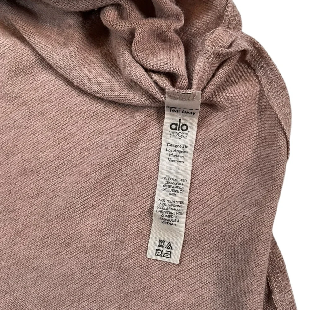 NWOT Alo Yoga Glimpse Split‎ Side Hem Long Sleeve Dusted Plum Heather Size Small